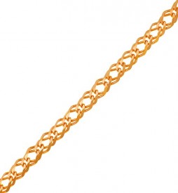 Золотая цепь с плетением «Двойной ромб»