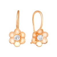 Детские серьги из золота 585 с фианитом арт.02-7867