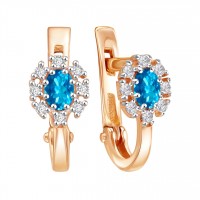Серьги из золота 585 с фианитами арт. 02-1932